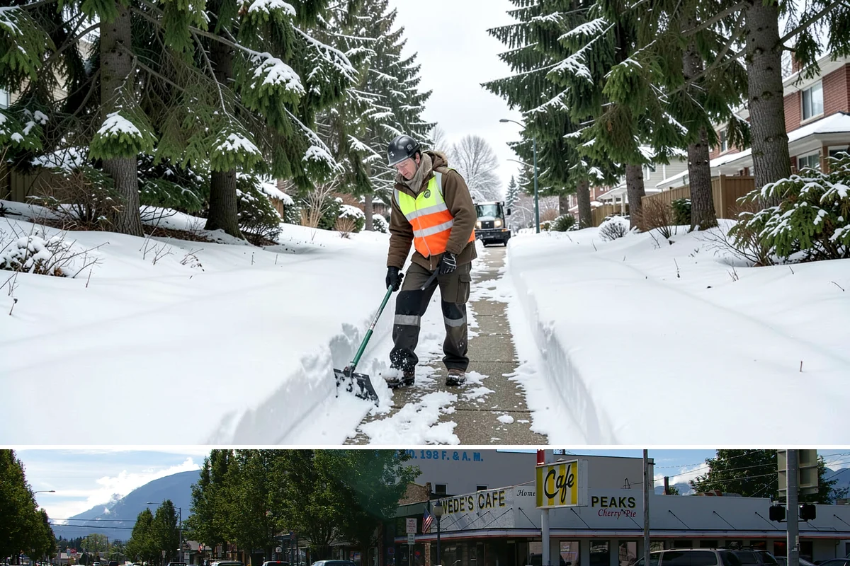 Parking Lot Snow Hauling in North Bend, King County, WA - Hauling is needed after heavy or repeated storms, most often in January and February.