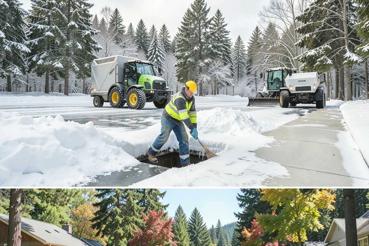 Parking Lot Snow Hauling in Orting, Pierce County, WA - Hauling is needed after heavy or repeated storms, most often in January and February.