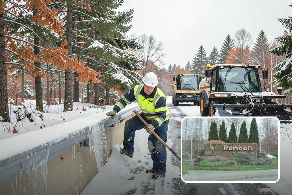 Parking Lot Snow Hauling in Renton, King County, WA - Recovers stalls lost to oversized piles