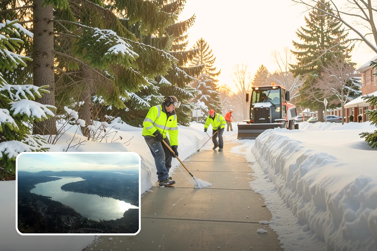 Parking Lot Snow Hauling in Sammamish, King County, WA - Recovers stalls lost to oversized piles