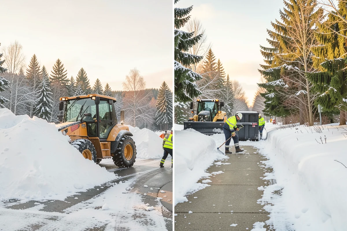 Parking Lot Snow Hauling in Sammamish, King County, WA - We assess pile volume and available loading access