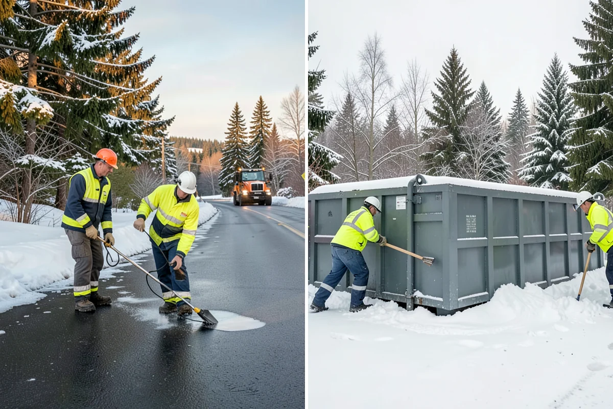 Parking Lot Snow Hauling in Sedro-Woolley, Skagit County, WA - We assess pile volume and available loading access