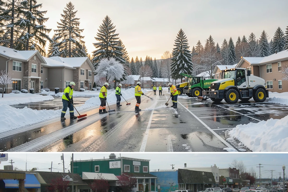 Parking Lot Snow Hauling in Stanwood, Snohomish County, WA - Hauling is needed after heavy or repeated storms, most often in January and February.