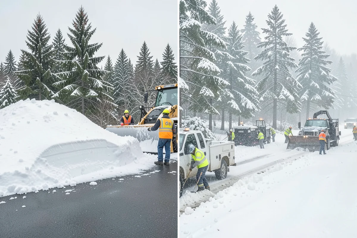 Parking Lot Snow Hauling in Steilacoom, Pierce County, WA - We assess pile volume and available loading access