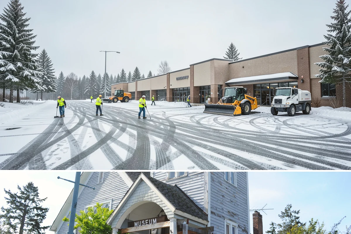 Parking Lot Snow Hauling in Steilacoom, Pierce County, WA - Hauling is needed after heavy or repeated storms, most often in January and February.