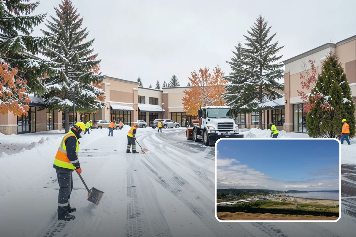 Parking Lot Snow Hauling in University Place, Pierce County, WA - Recovers stalls lost to oversized piles