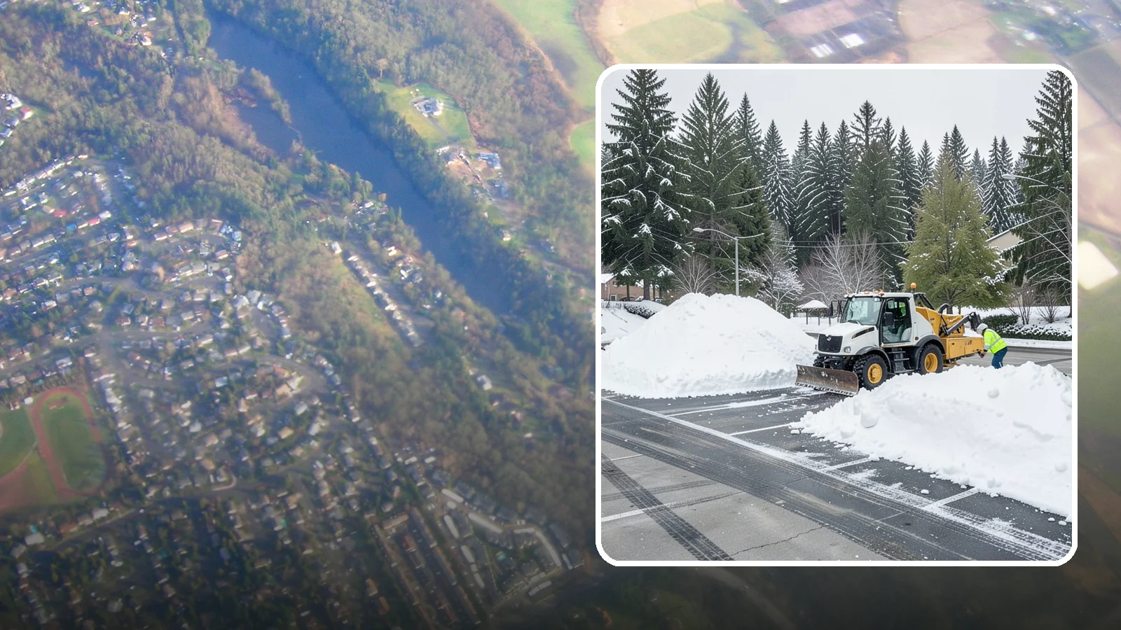 Parking Lot Snow Relocation in Algona, King County, WA - We reposition plowed snow into out-of-the-way piles so your lot stays open and safe.