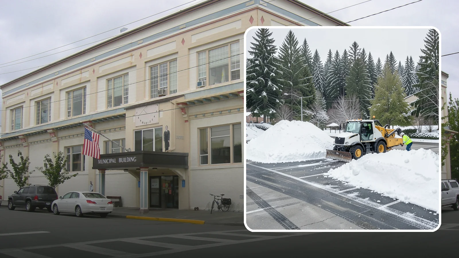 Parking Lot Snow Relocation in Anacortes, Skagit County, WA - We reposition plowed snow into out-of-the-way piles so your lot stays open and safe.