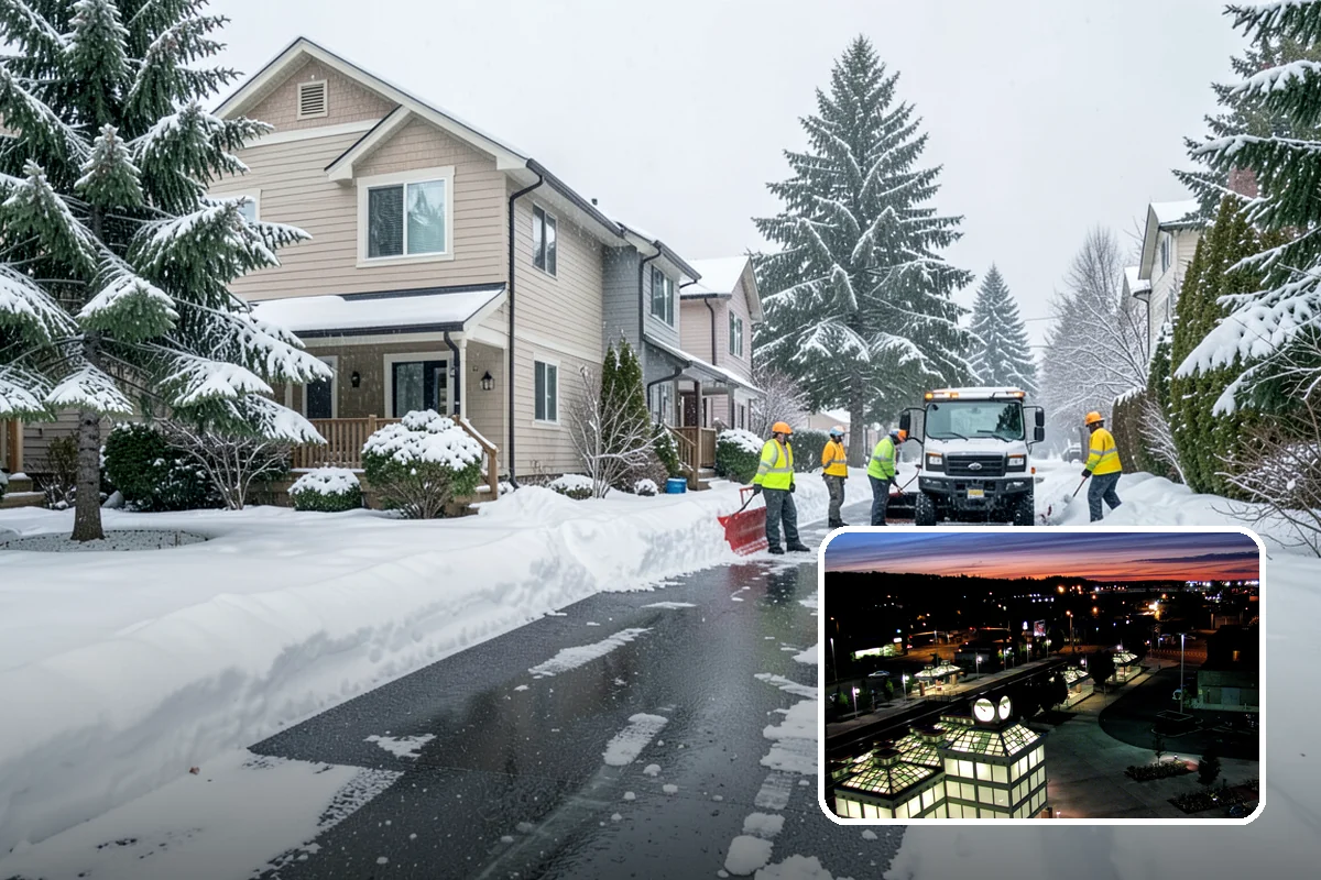 Parking Lot Snow Relocation in Auburn, King County, WA - Keeps stalls and aisles open