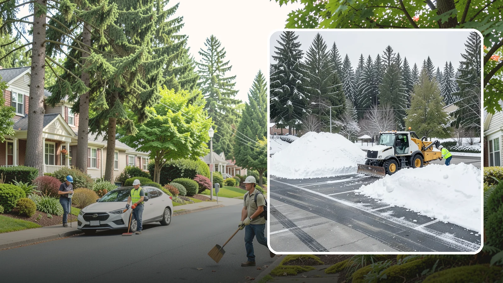 Parking Lot Snow Relocation in Beaux Arts Village, King County, WA - We reposition plowed snow into out-of-the-way piles so your lot stays open and safe.