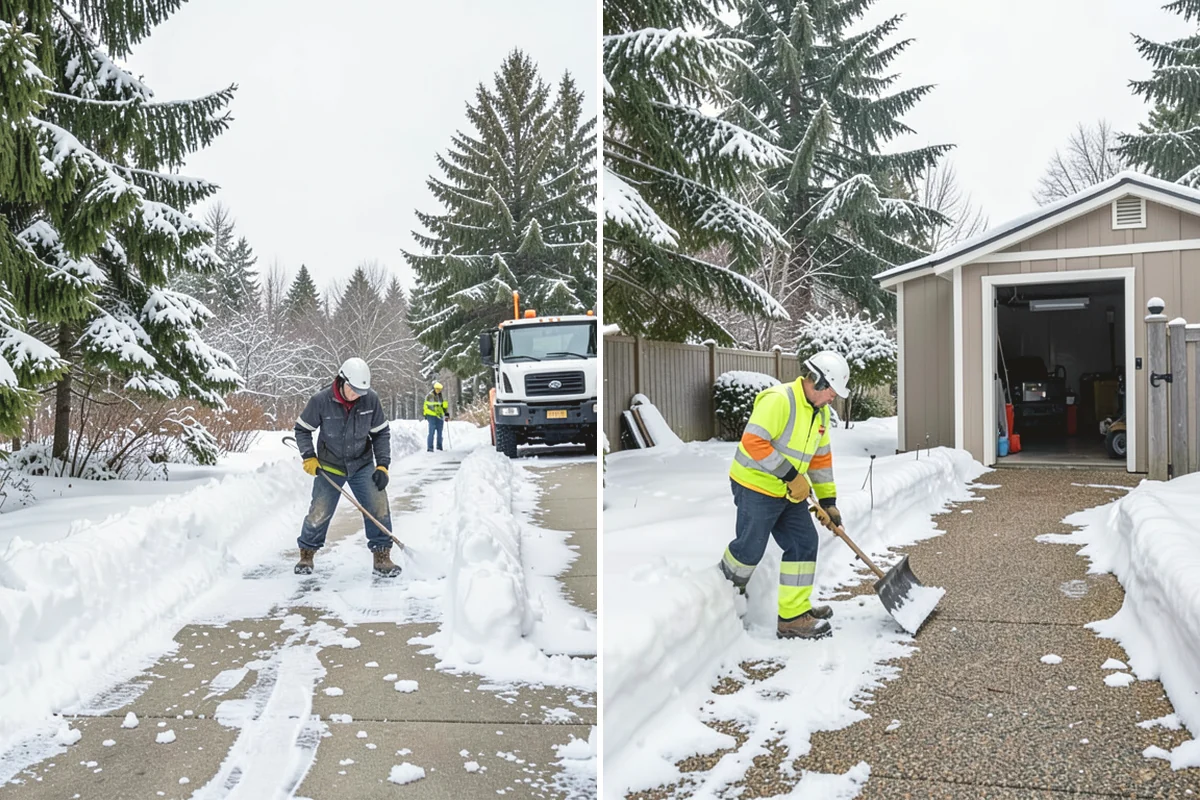 Parking Lot Snow Relocation in Black Diamond, King County, WA - We designate stacking corners during the pre-season walk