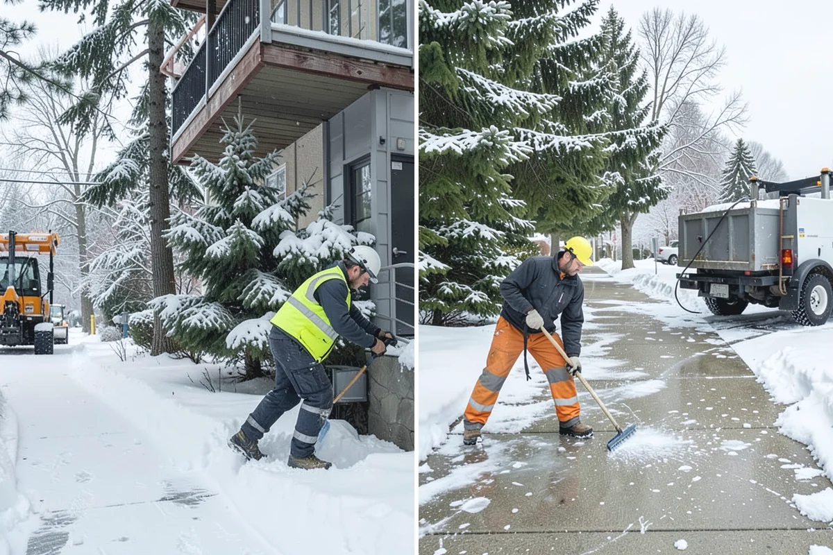 Parking Lot Snow Relocation in Bonney Lake, Pierce County, WA - We designate stacking corners during the pre-season walk