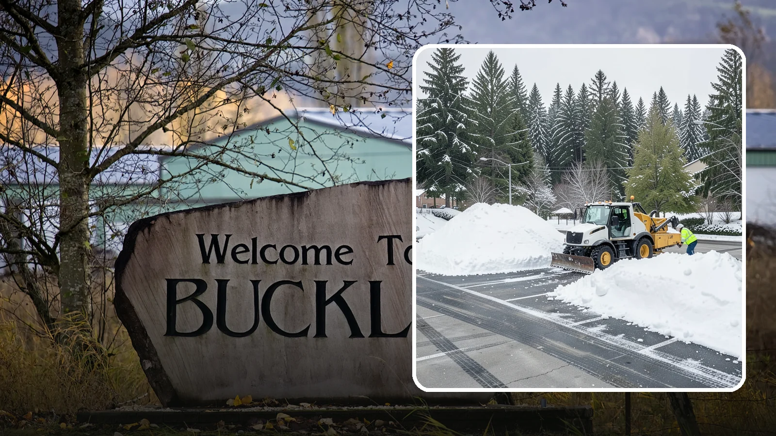 Parking Lot Snow Relocation in Buckley, Pierce County, WA - We reposition plowed snow into out-of-the-way piles so your lot stays open and safe.
