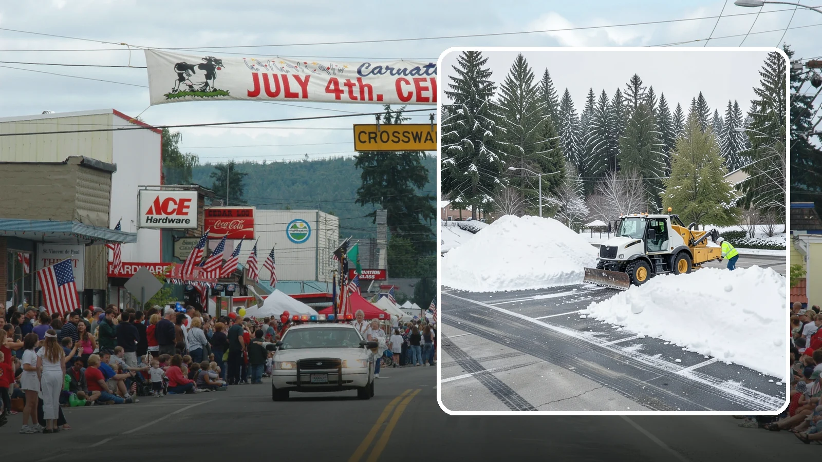 Parking Lot Snow Relocation in Carnation, King County, WA - We reposition plowed snow into out-of-the-way piles so your lot stays open and safe.