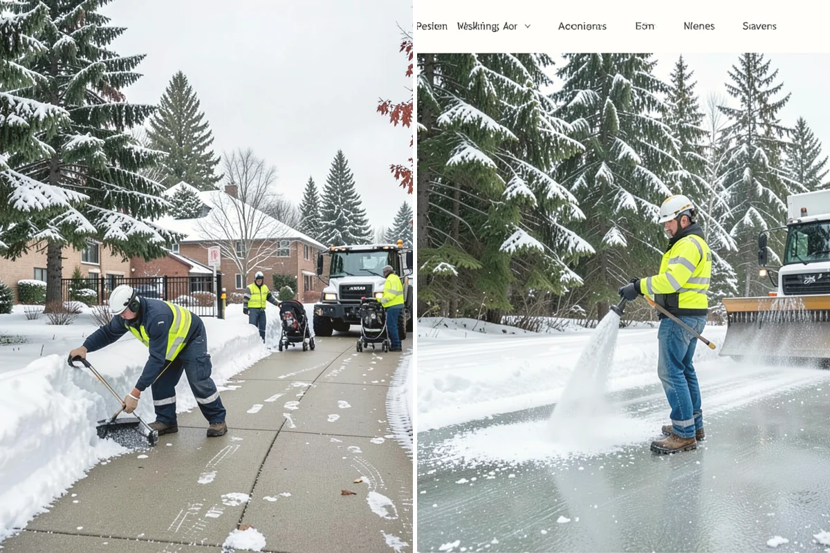 Parking Lot Snow Relocation in Carnation, King County, WA - We designate stacking corners during the pre-season walk
