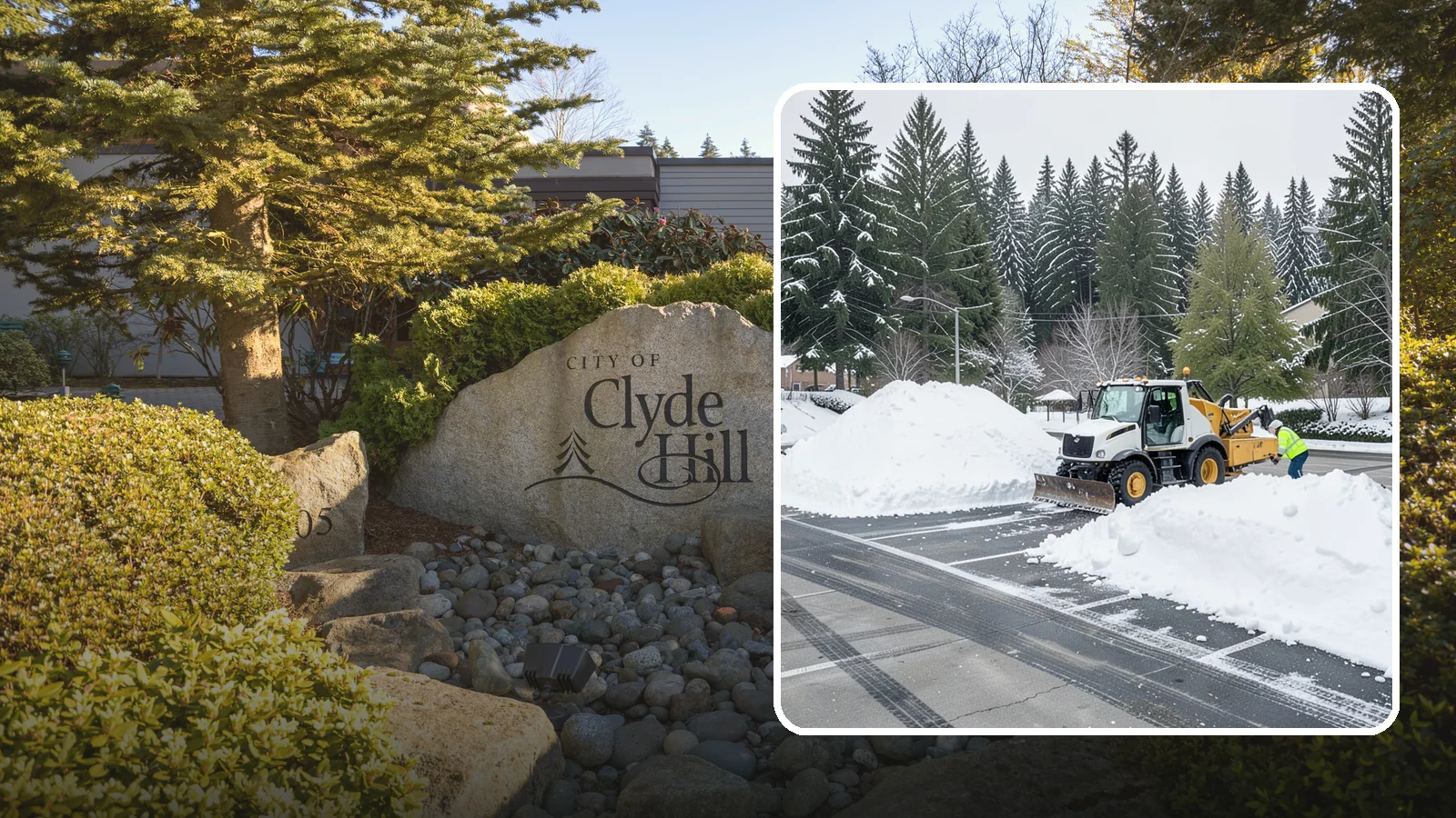 Parking Lot Snow Relocation in Clyde Hill, King County, WA - We reposition plowed snow into out-of-the-way piles so your lot stays open and safe.