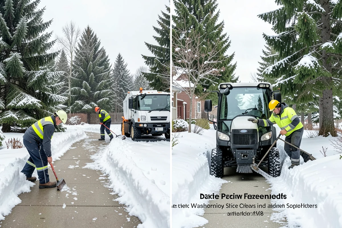 Parking Lot Snow Relocation in Concrete, Skagit County, WA - We designate stacking corners during the pre-season walk