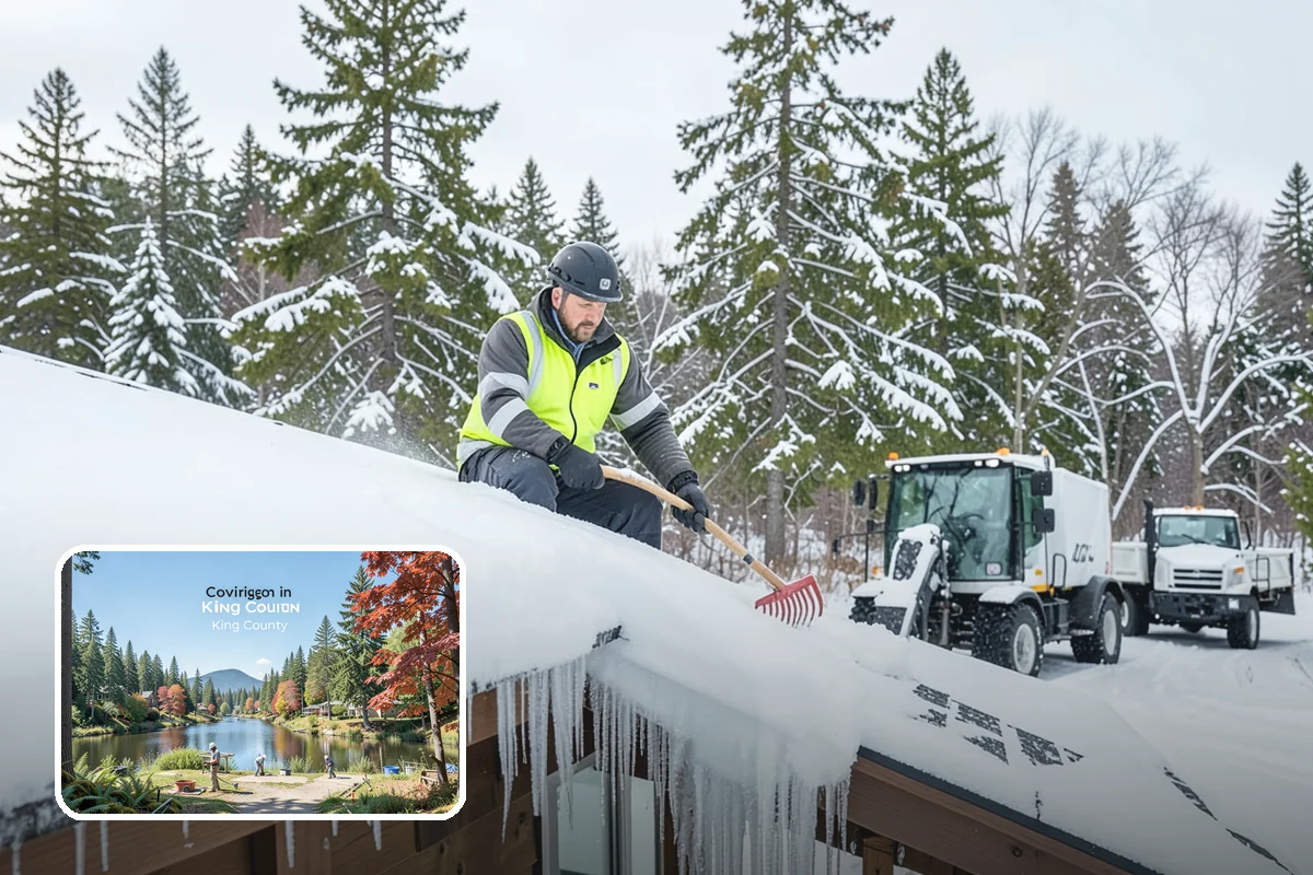 Parking Lot Snow Relocation in Covington, King County, WA - Keeps stalls and aisles open