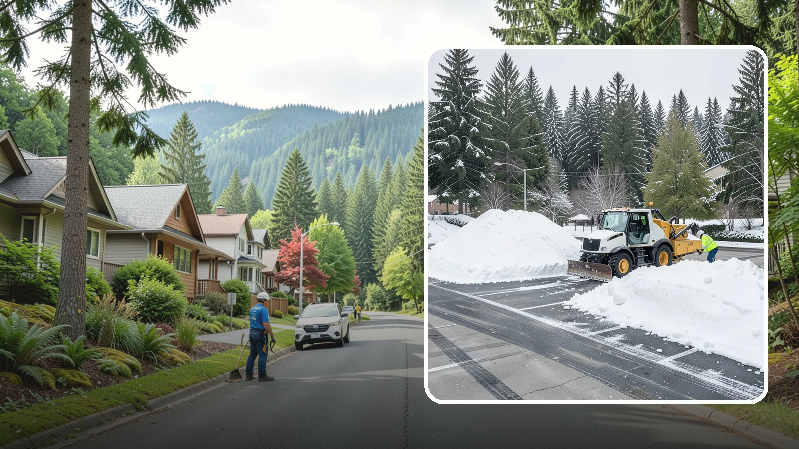 Parking Lot Snow Relocation in Darrington, Snohomish County, WA - We reposition plowed snow into out-of-the-way piles so your lot stays open and safe.