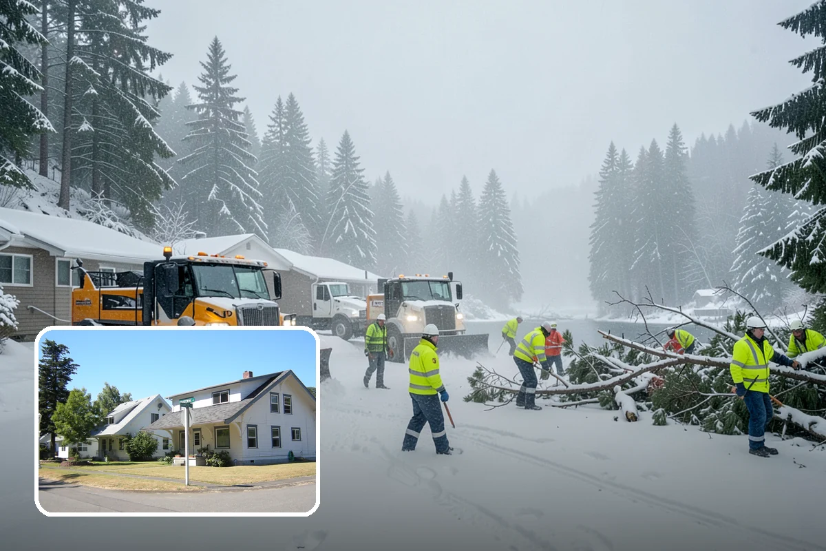 Parking Lot Snow Relocation in DuPont, Pierce County, WA - Keeps stalls and aisles open