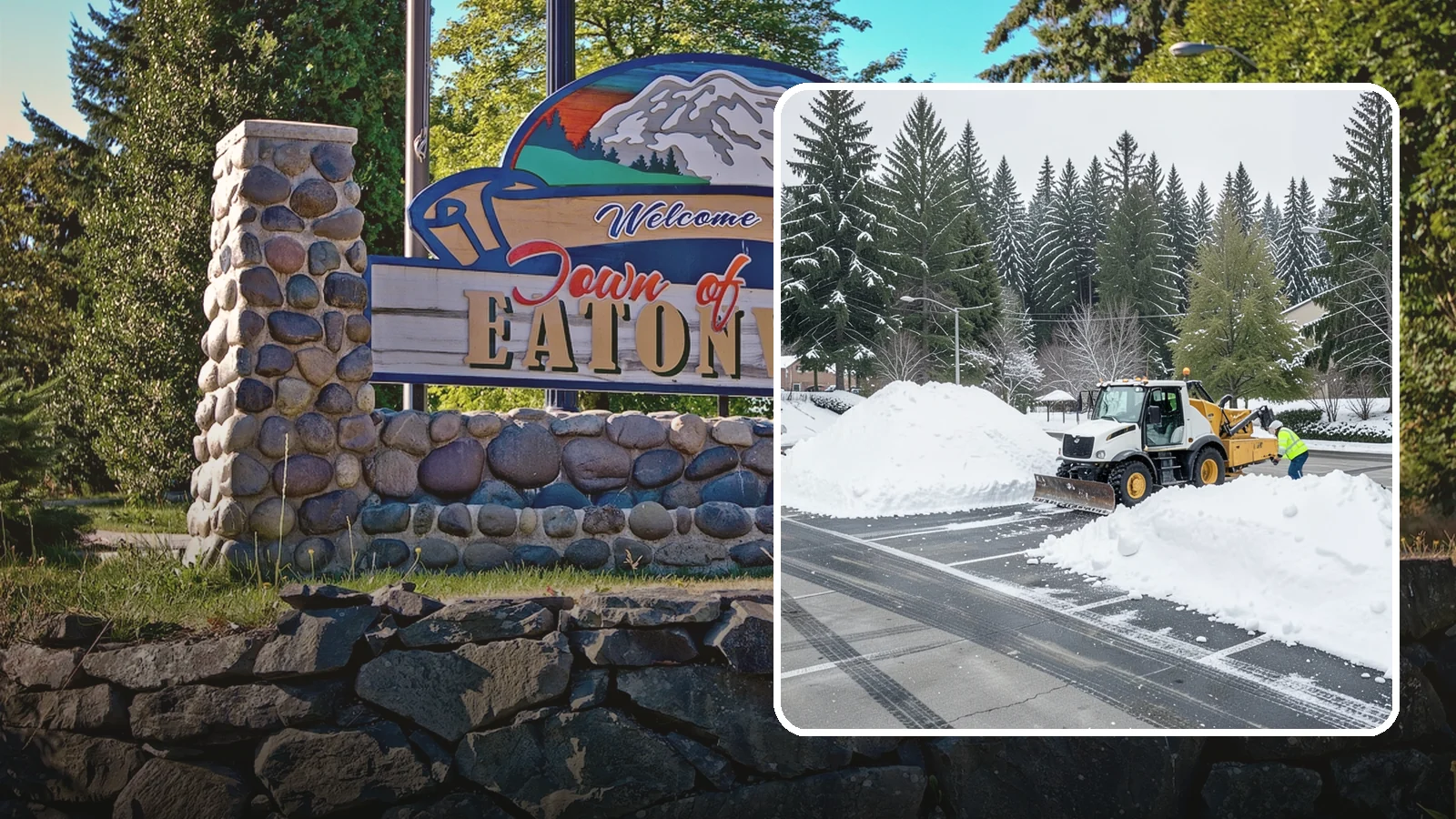 Parking Lot Snow Relocation in Eatonville, Pierce County, WA - We reposition plowed snow into out-of-the-way piles so your lot stays open and safe.