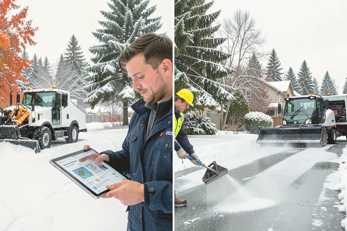 Parking Lot Snow Relocation in Eatonville, Pierce County, WA - We designate stacking corners during the pre-season walk