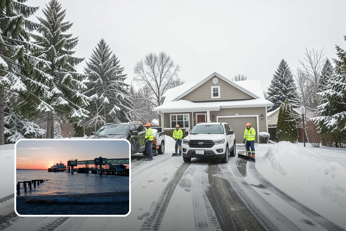 Parking Lot Snow Relocation in Edmonds, Snohomish County, WA - Keeps stalls and aisles open