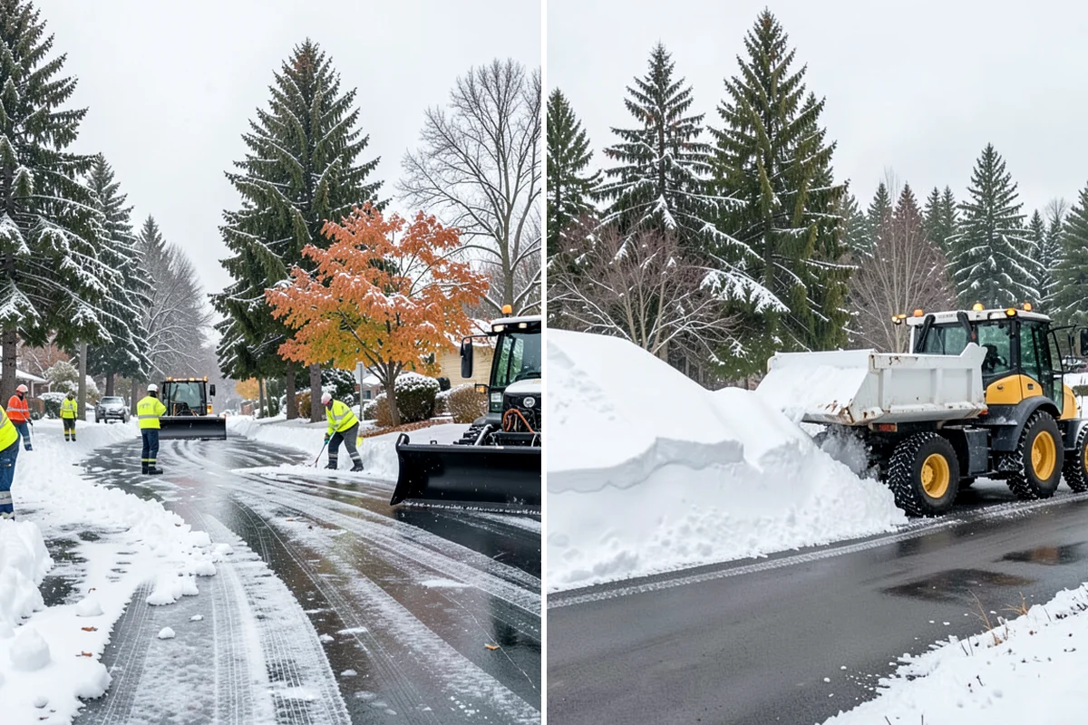 Parking Lot Snow Relocation in Everett, Snohomish County, WA - We designate stacking corners during the pre-season walk