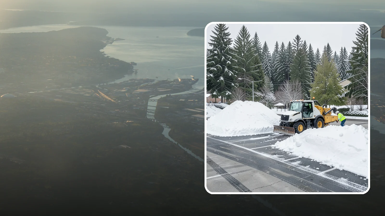 Parking Lot Snow Relocation in Fife, Pierce County, WA - We reposition plowed snow into out-of-the-way piles so your lot stays open and safe.