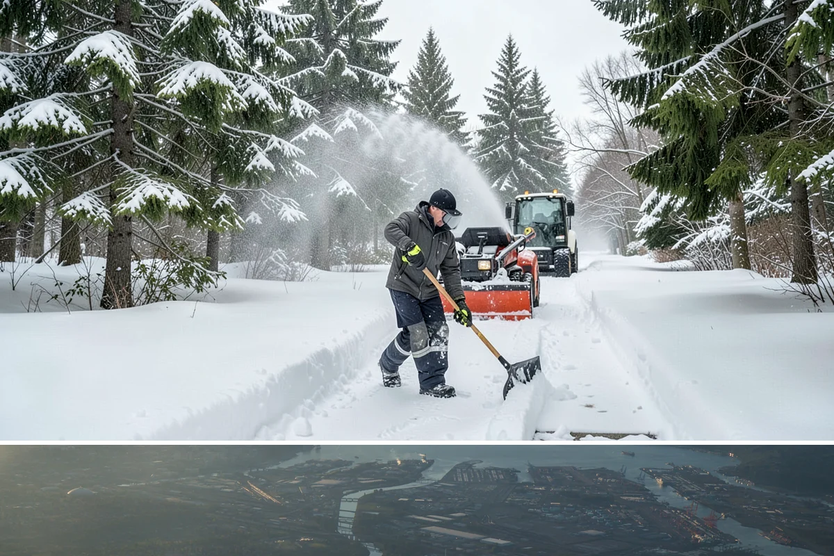 Parking Lot Snow Relocation in Fife, Pierce County, WA - Relocation runs throughout the snow season whenever storms fill your primary piles.