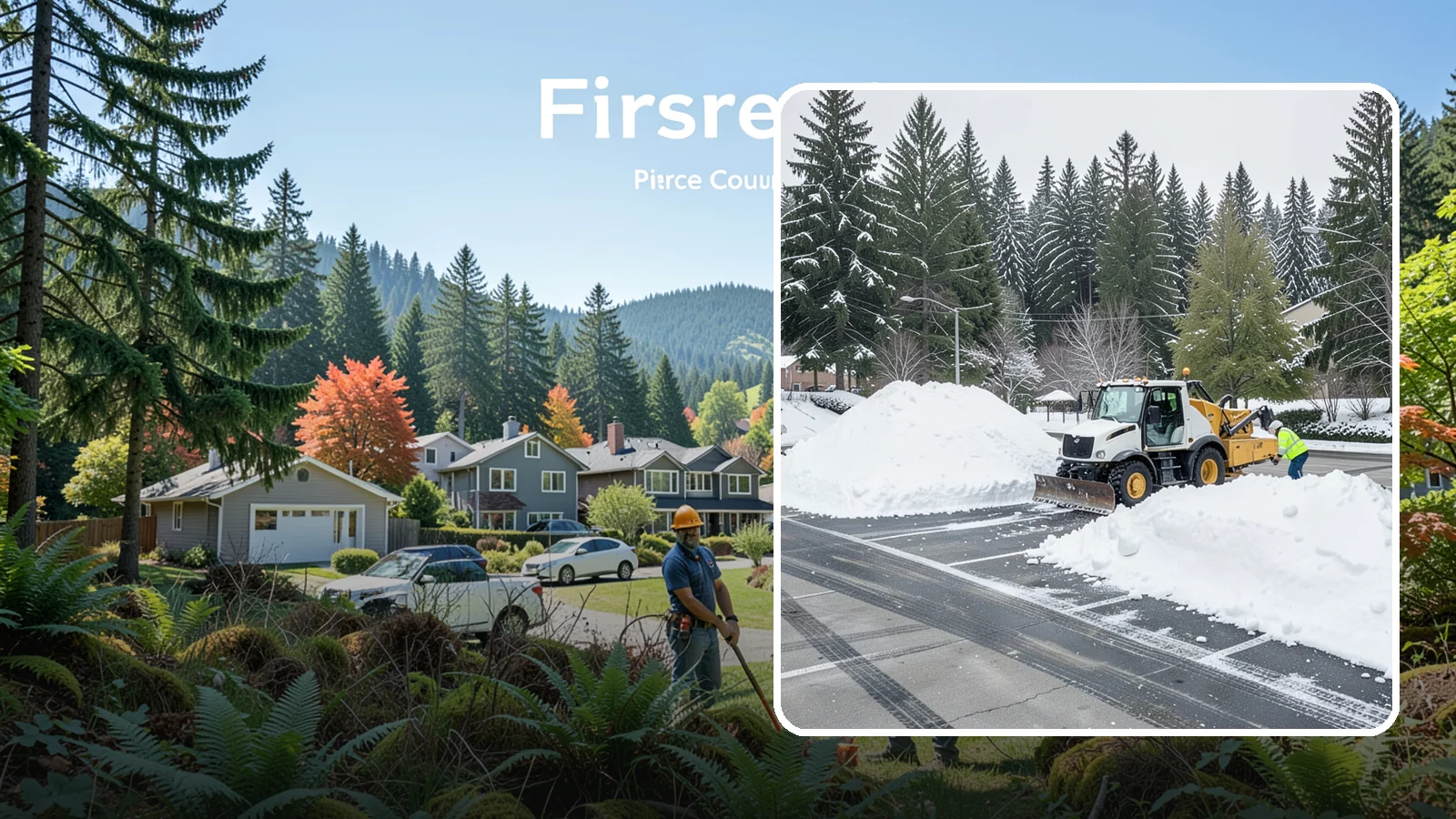 Parking Lot Snow Relocation in Fircrest, Pierce County, WA - We reposition plowed snow into out-of-the-way piles so your lot stays open and safe.