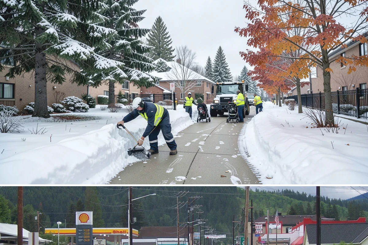 Parking Lot Snow Relocation in Granite Falls, Snohomish County, WA - Relocation runs throughout the snow season whenever storms fill your primary piles.