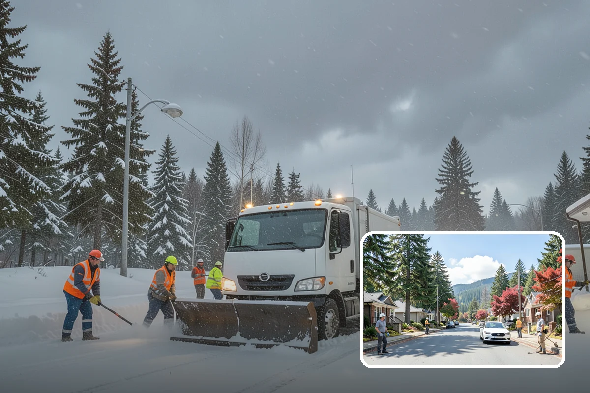Parking Lot Snow Relocation in Hunts Point, King County, WA - Keeps stalls and aisles open