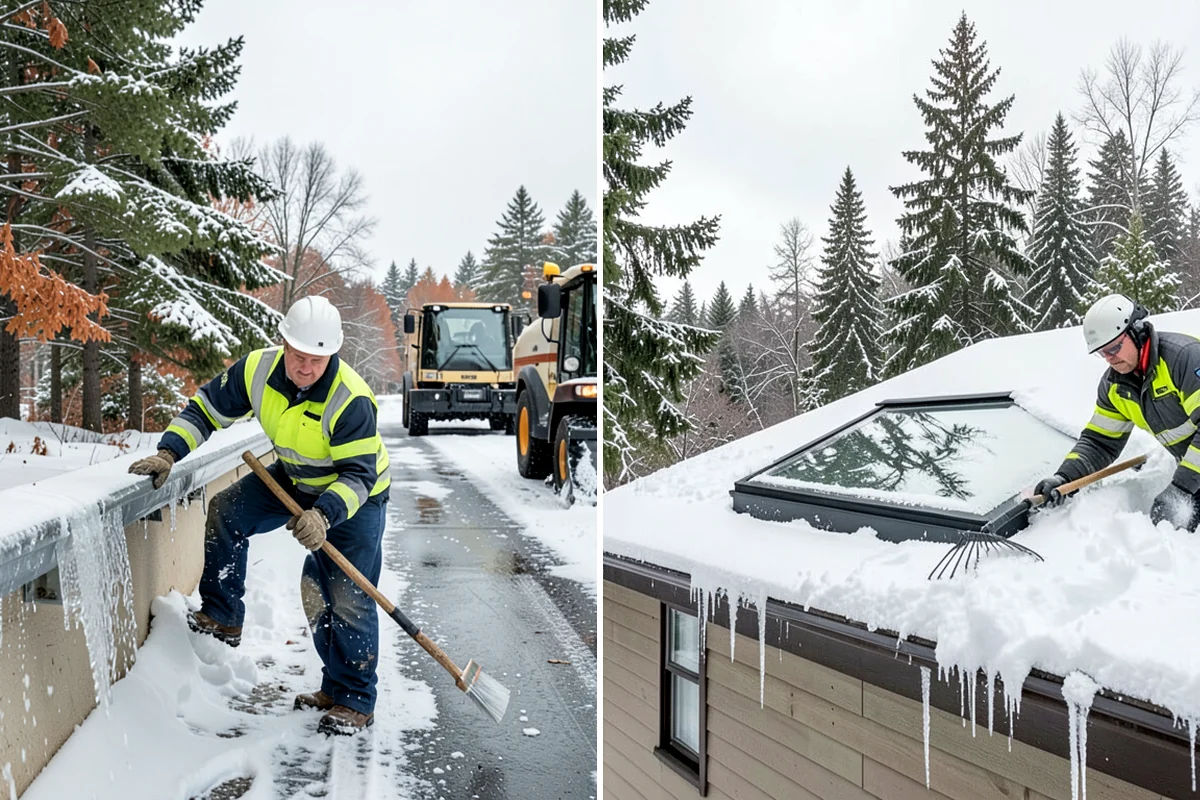 Parking Lot Snow Relocation in Hunts Point, King County, WA - We designate stacking corners during the pre-season walk