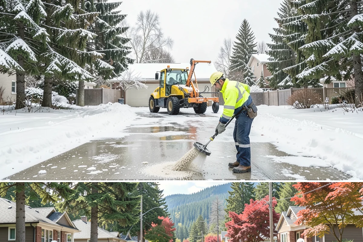 Parking Lot Snow Relocation in Hunts Point, King County, WA - Relocation runs throughout the snow season whenever storms fill your primary piles.