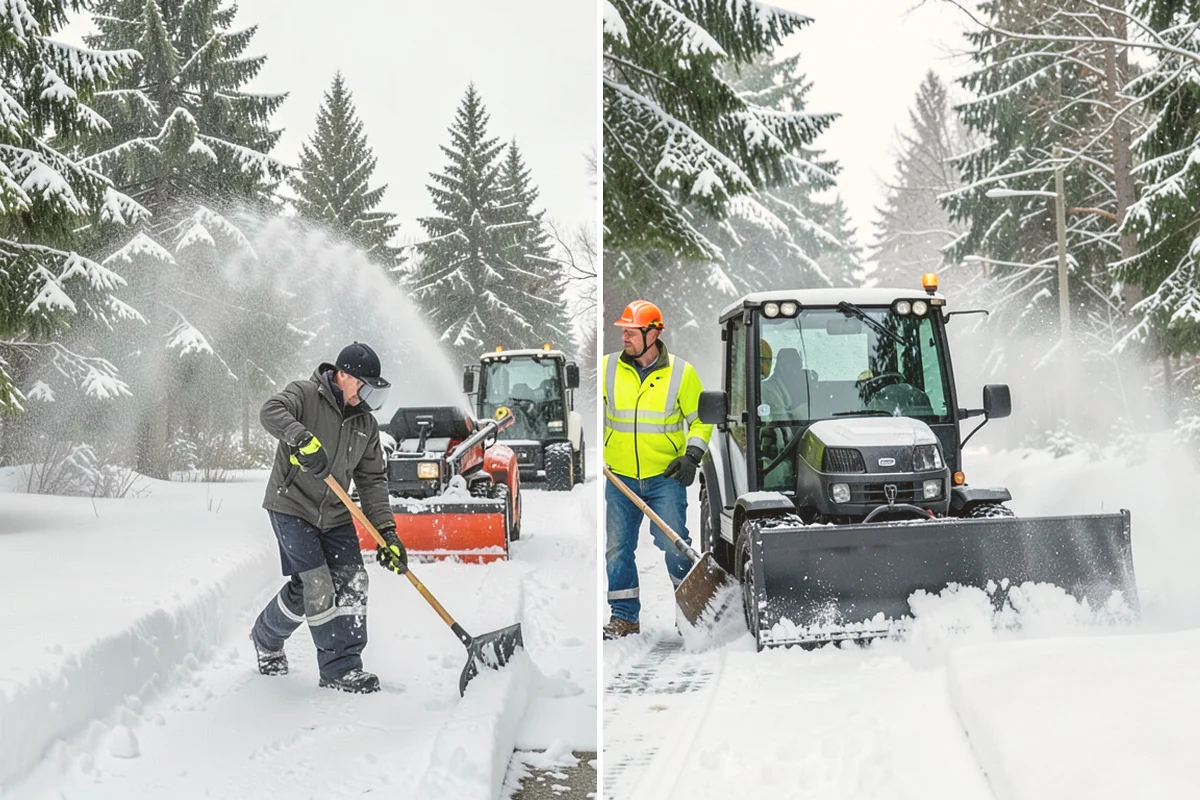 Parking Lot Snow Relocation in Index, Snohomish County, WA - We designate stacking corners during the pre-season walk