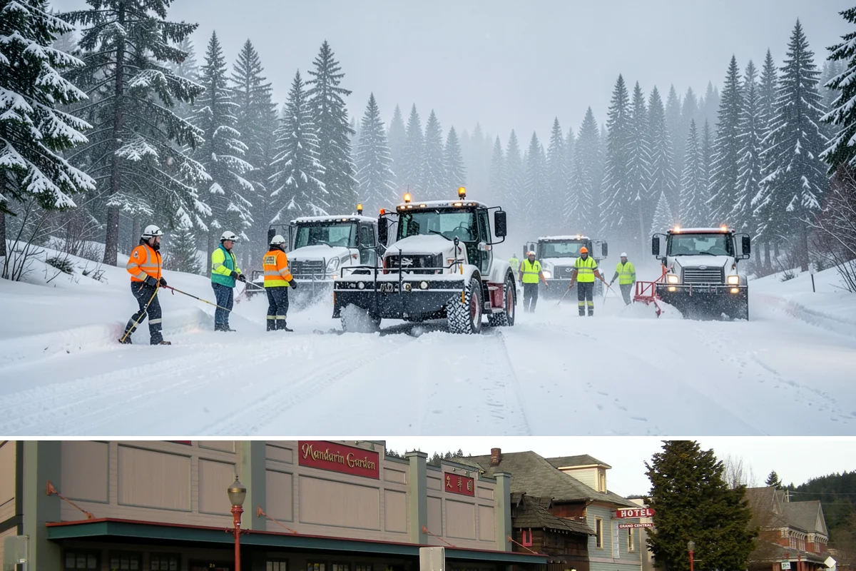 Parking Lot Snow Relocation in Issaquah, King County, WA - Relocation runs throughout the snow season whenever storms fill your primary piles.