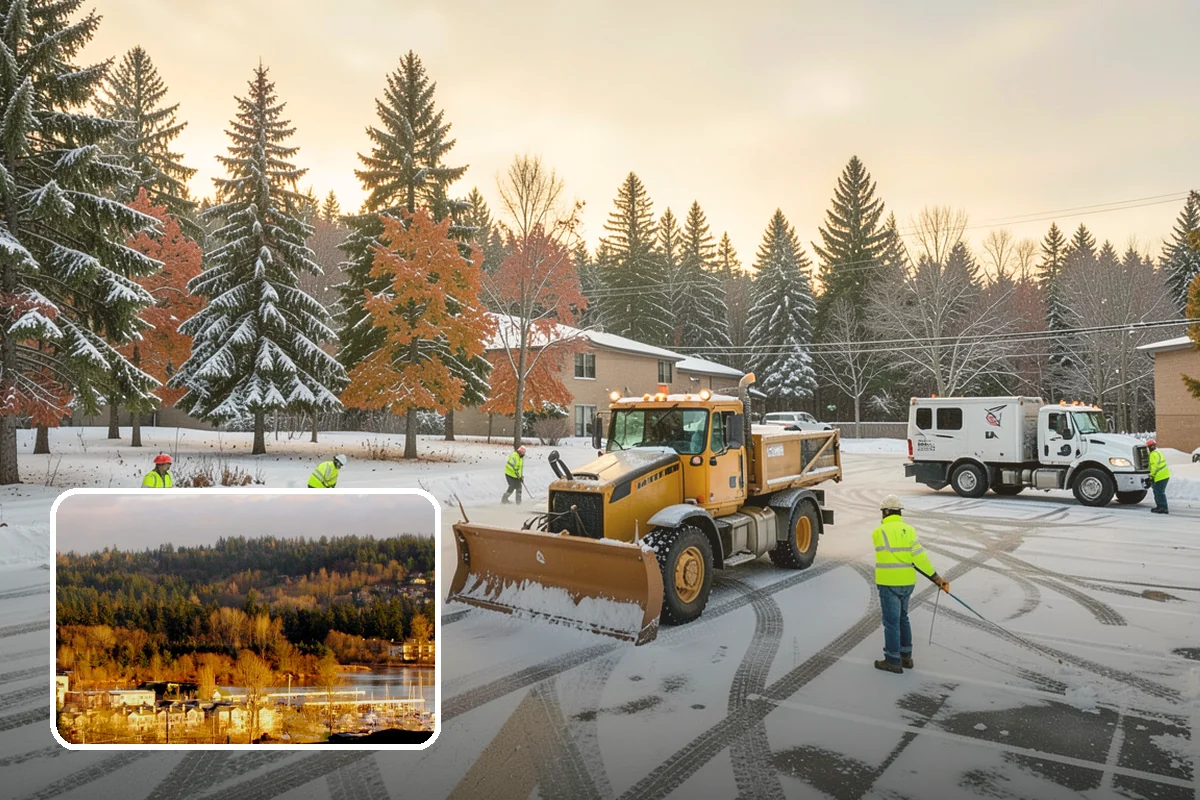 Parking Lot Snow Relocation in Kenmore, King County, WA - Keeps stalls and aisles open