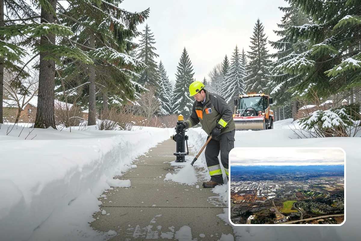 Parking Lot Snow Relocation in Kent, King County, WA - Keeps stalls and aisles open