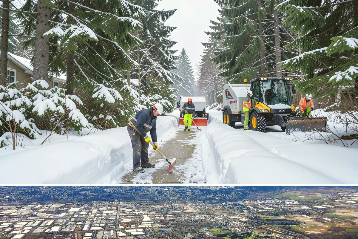 Parking Lot Snow Relocation in Kent, King County, WA - Relocation runs throughout the snow season whenever storms fill your primary piles.