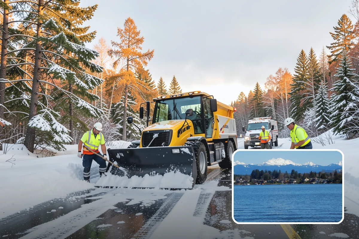 Parking Lot Snow Relocation in Lake Stevens, Snohomish County, WA - Keeps stalls and aisles open