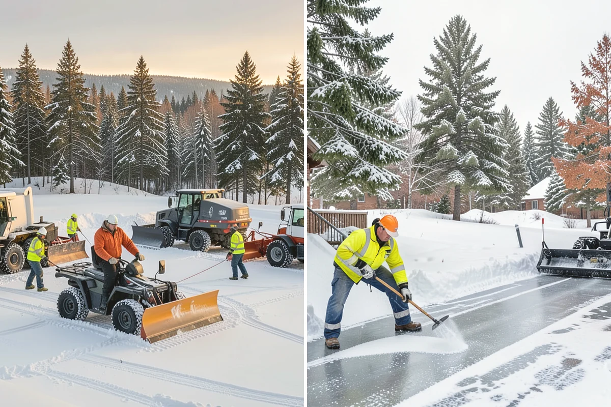 Parking Lot Snow Relocation in Lake Stevens, Snohomish County, WA - We designate stacking corners during the pre-season walk