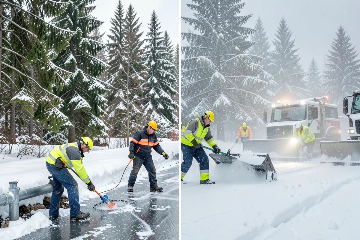 Parking Lot Snow Relocation in Lakewood, Pierce County, WA - We designate stacking corners during the pre-season walk