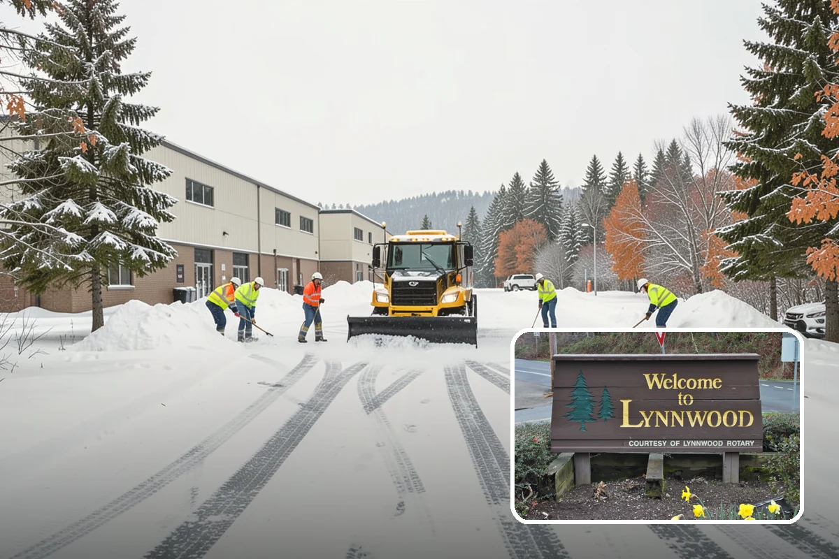 Parking Lot Snow Relocation in Lynnwood, Snohomish County, WA - Keeps stalls and aisles open