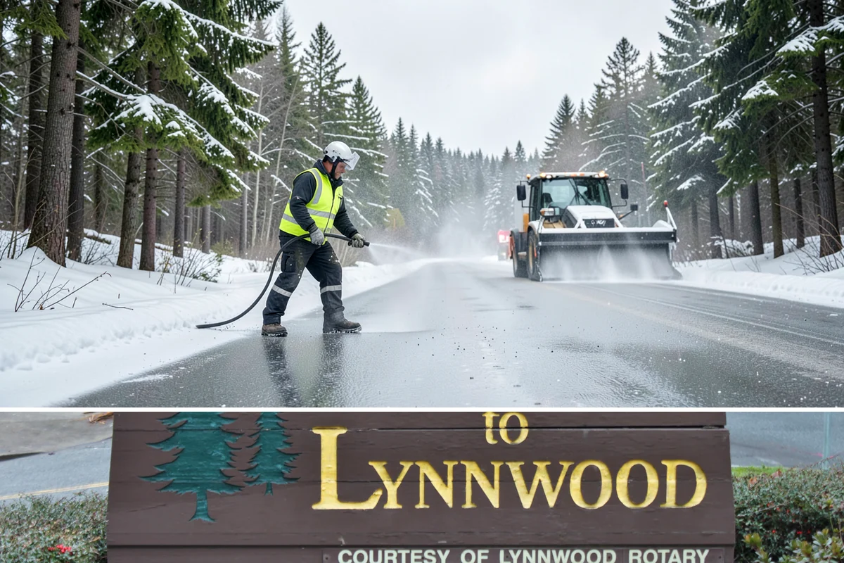 Parking Lot Snow Relocation in Lynnwood, Snohomish County, WA - Relocation runs throughout the snow season whenever storms fill your primary piles.