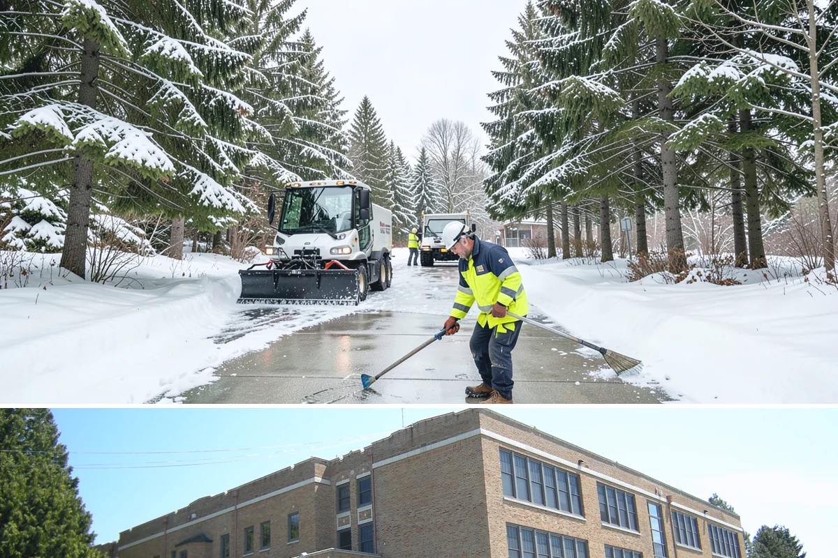 Parking Lot Snow Relocation in Maple Valley, King County, WA - Relocation runs throughout the snow season whenever storms fill your primary piles.