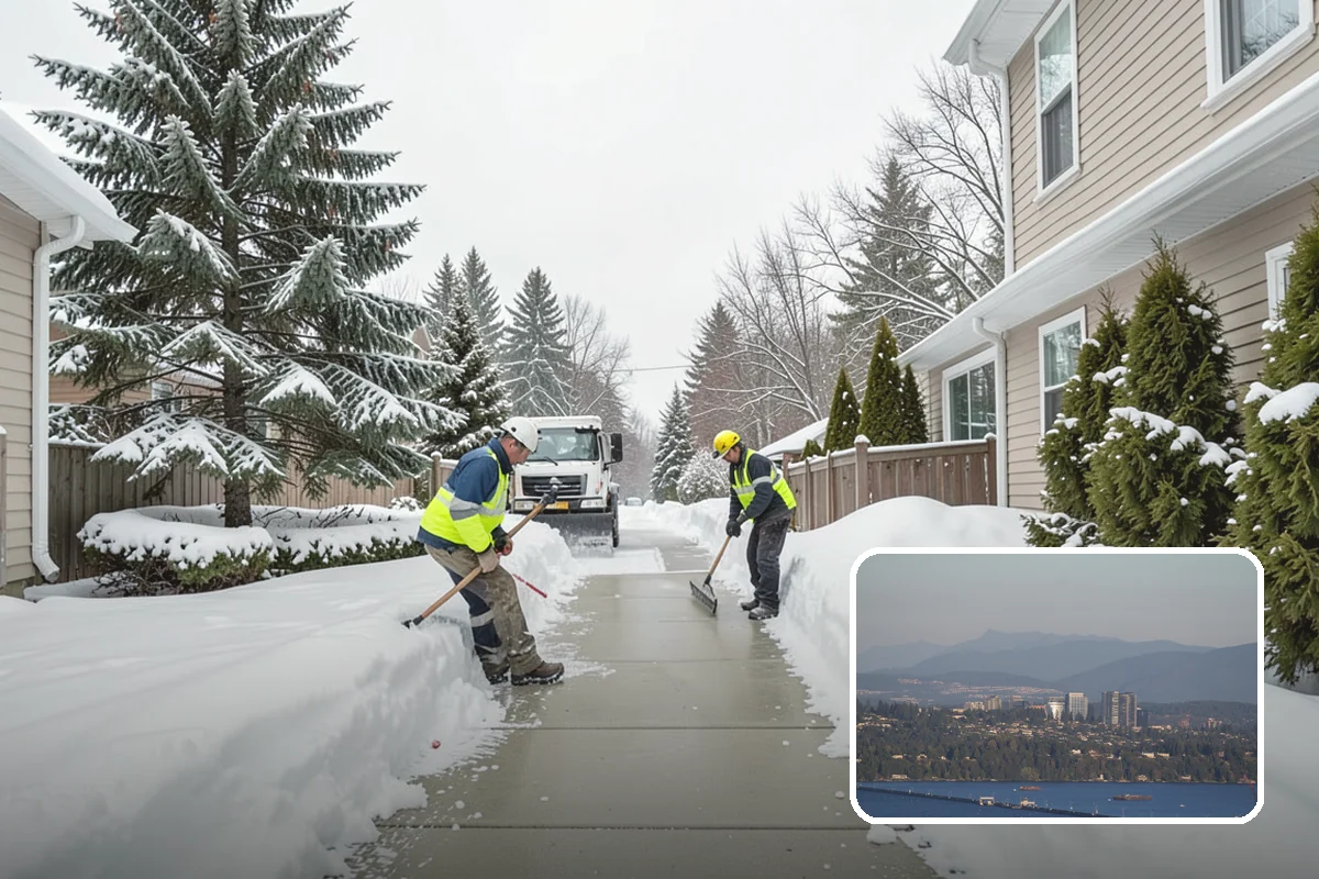 Parking Lot Snow Relocation in Medina, King County, WA - Keeps stalls and aisles open