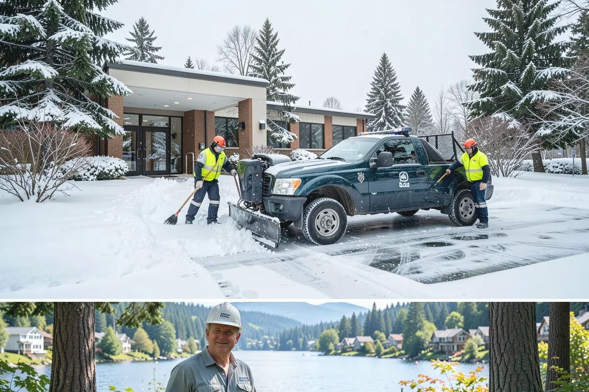 Parking Lot Snow Relocation in Milton, King County, WA - Relocation runs throughout the snow season whenever storms fill your primary piles.