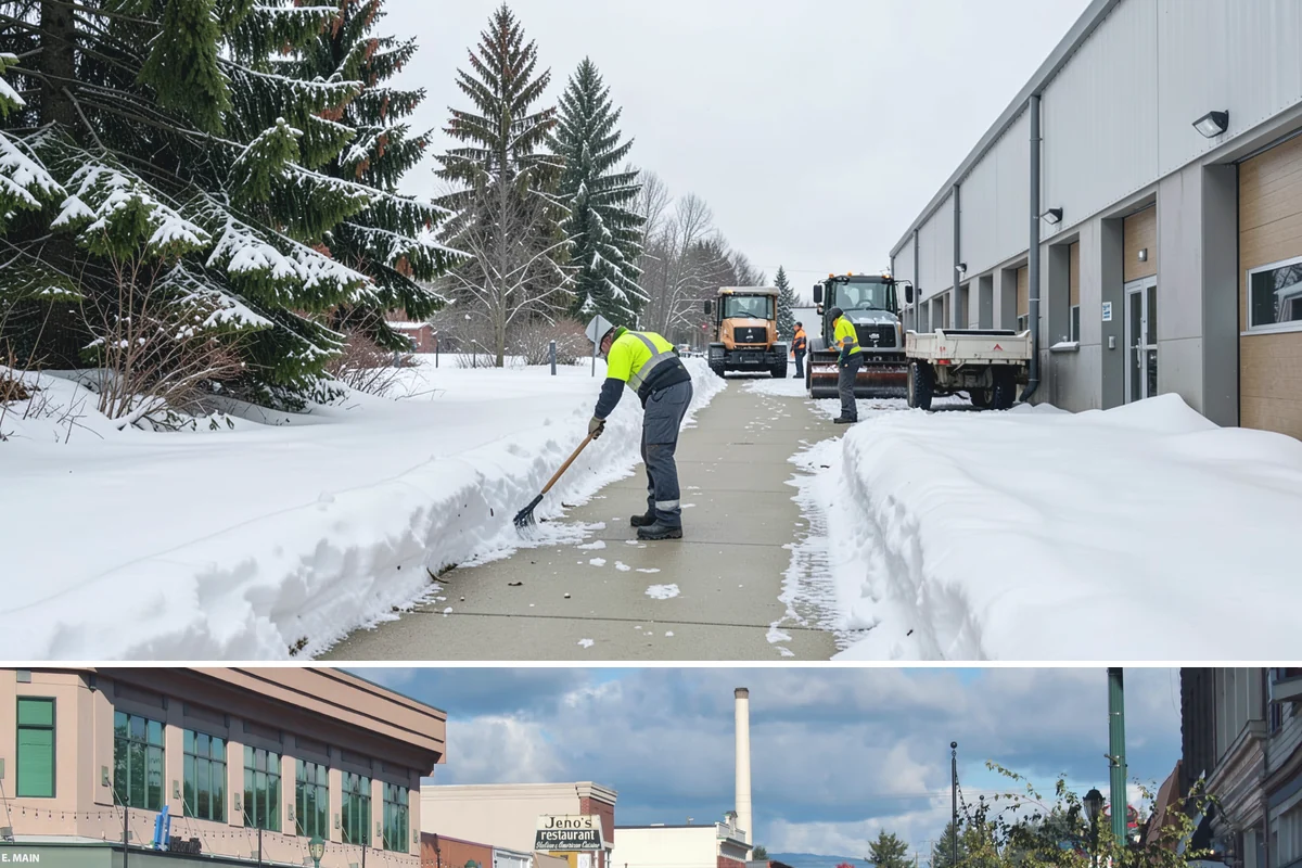 Parking Lot Snow Relocation in Monroe, Snohomish County, WA - Relocation runs throughout the snow season whenever storms fill your primary piles.