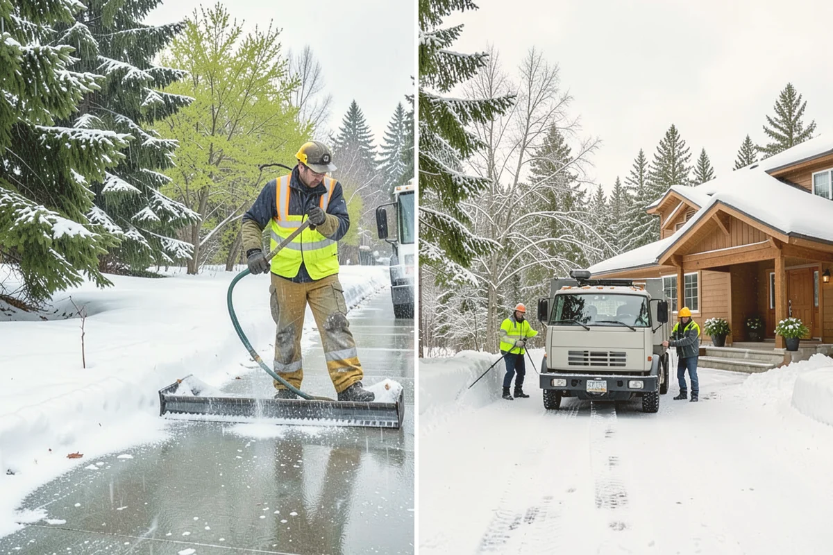 Parking Lot Snow Relocation in Mount Vernon, Skagit County, WA - We designate stacking corners during the pre-season walk